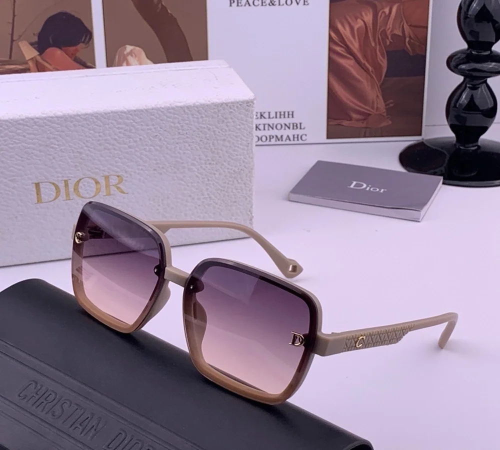 Dior Oversized Gradient Lens Sunglasses with Logo Detail